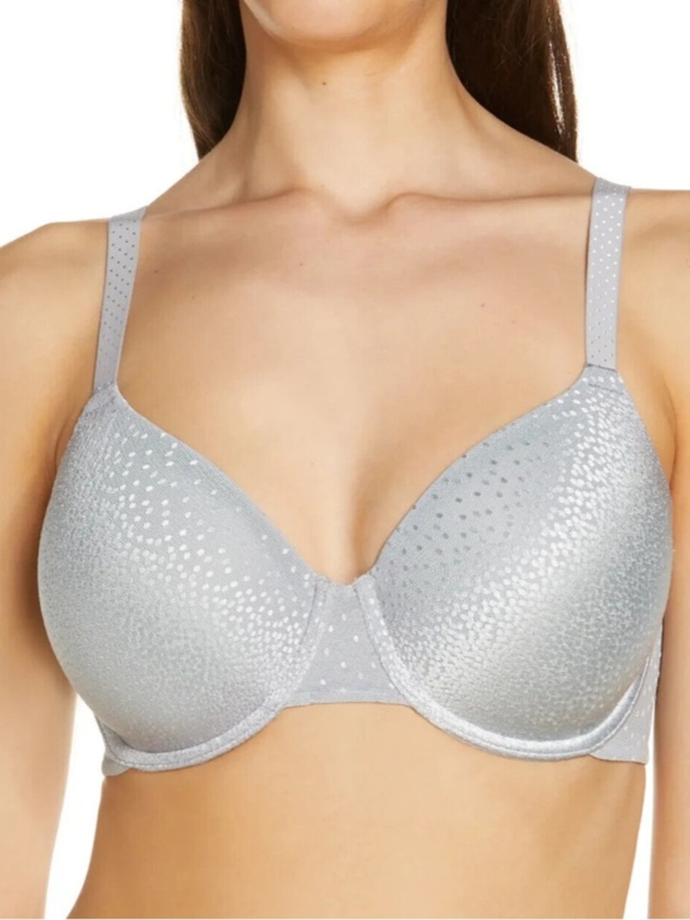 NWT WACOAL 'Back Appeal' Underwire T-Shirt Bra 36DD Silver Sconce #853303 36DD
